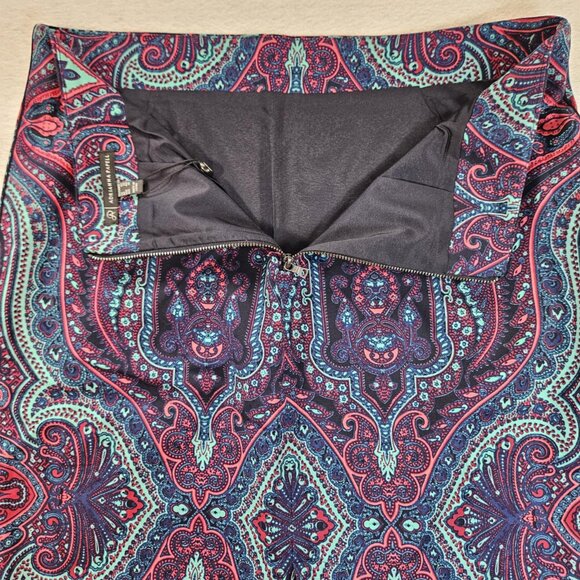 Adrianna Papell Purple Floral Pencil Skirt size 10 Jam Color - Picture 3 of 9